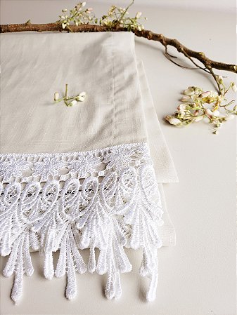 Caminho de mesa linho  380 x 45 cm