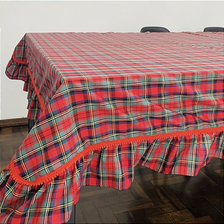 Toalha de mesa retangular xadrez 329 x 170 cm