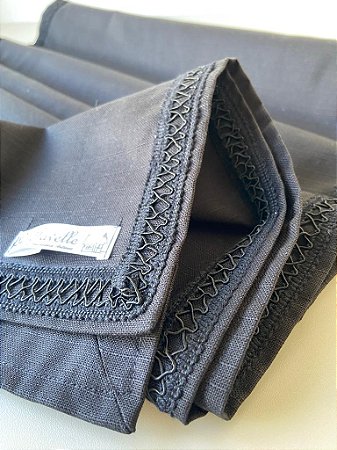 caminho de mesa linho misto com renda