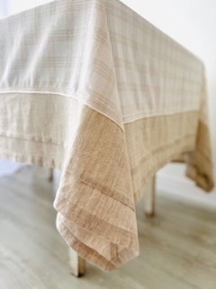 Toalha de linho xadrez 350 x 180 cm