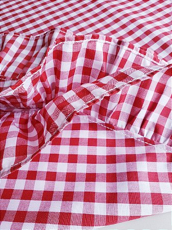 Caminho de mesa xadrez vermelho