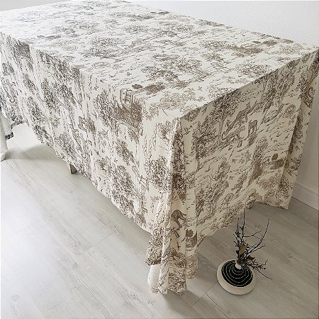 Toalha mesa algodão egípcio 270 x 230 cm