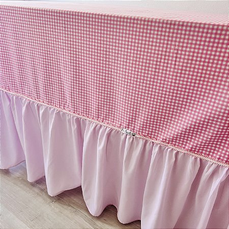 Toalha de mesa para festa aniversário infantil com babados