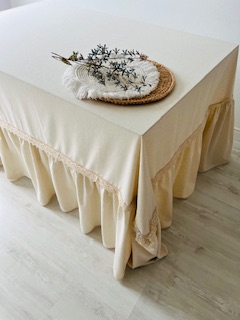 Toalha linho  rústico  390 x 260 cm