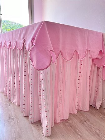 Toalha de mesa festa aniversário tema morangos 300x100x80 cm