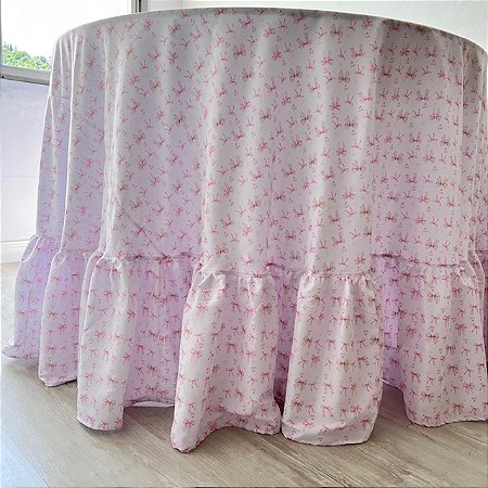 Toalha mesa festa aniversário tema Laços 280 cm