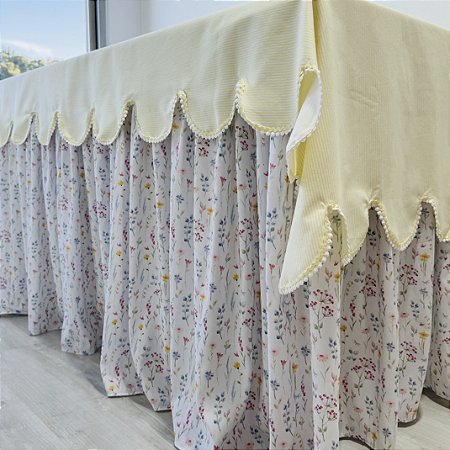 Toalha de mesa festa aniversário jardim 300 x 100 x 80cm