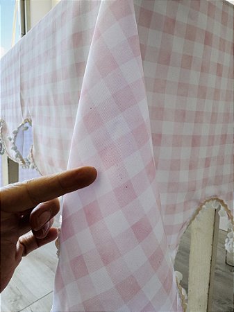 Toalha de Mesa Xadrez Rosa Bebê 260 x 150 cm