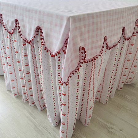Toalha de Mesa Festa Tema Cereja 190 x 90 x 80 cm