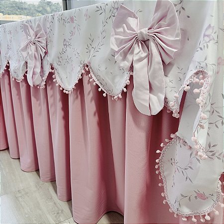 Toalha de Mesa Festa Jardim Rosa 300x100x80 cm