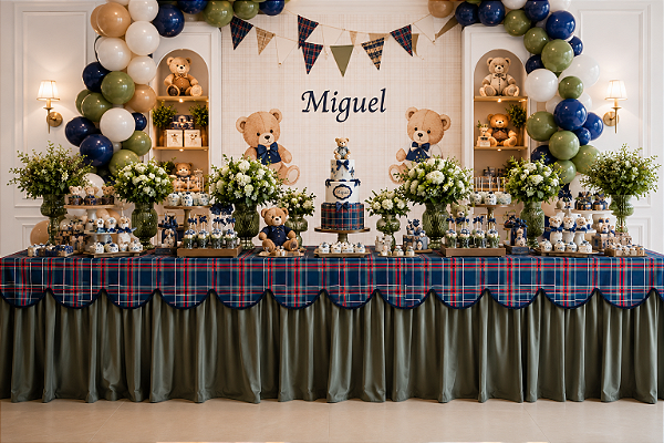 Toalha de mesa festa aniversário 300 x100 x 80 cm