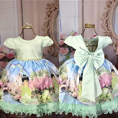 vestido da princesa eo sapo infantil