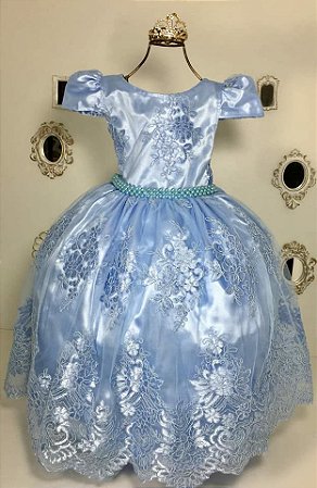 vestido realeza azul