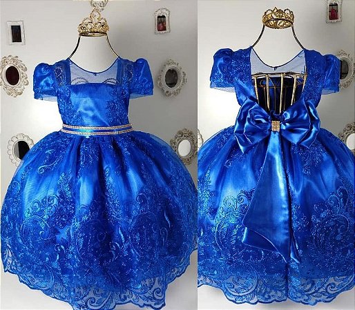 vestido realeza azul