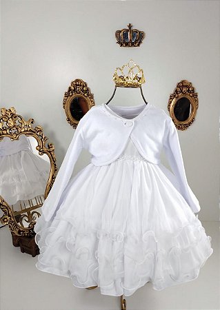 vestido infantil de batizado