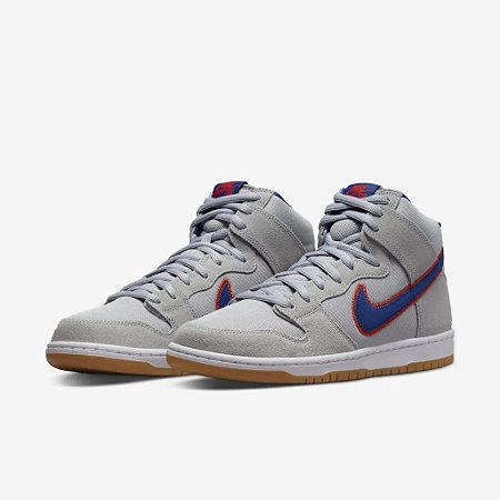 NIKE SB DUNK HIGH PRO PRM NY METS RUSH BLUE AND TEAM ORANGE