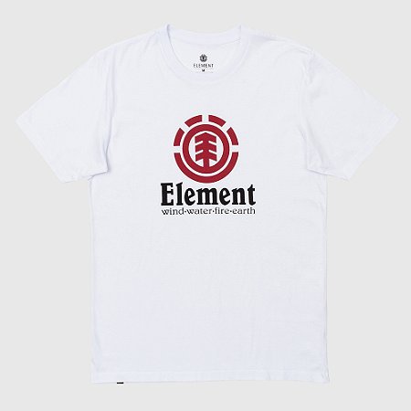 Camiseta Element vertical Logo White