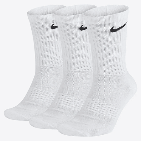 Meia Nike Everyday Cushioned White (3 pares)
