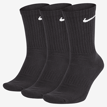 Meia Nike Everyday Cushioned Black (3 pares)