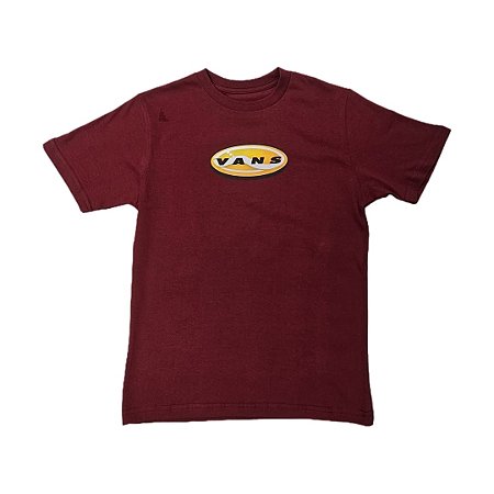 Camiseta Vans Chrome Finish Ss Bordeaux Infantil