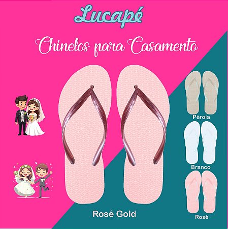 Lote 100 pares de Chinelo Para Casamento/Evento Sandálias Lucapé