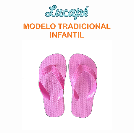 Chinelo Infantil Tradicional Rosa Lucapé