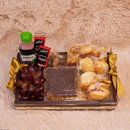 Mini Bandeja de Café da Manhã com Fruta