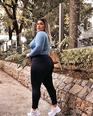 calça legging cintura alta plus size