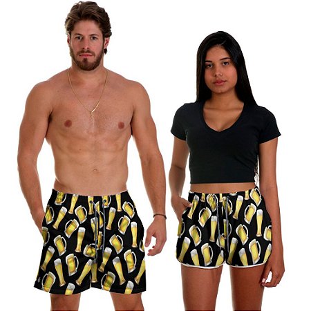 Kit Shorts Casal Masculino e Feminino Cerveja Use Thuco - Use Thuco Moda  Estampada - Shorts, Camisetas e Moletons
