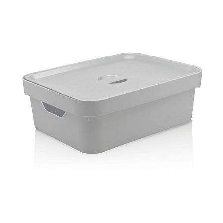 Caixa Cube Média Com Tampa 10,5L Branco - Ou