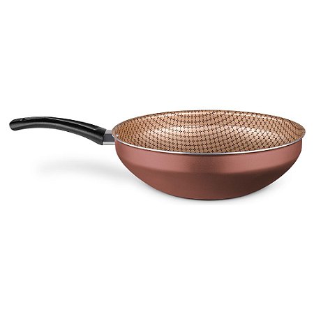 Frigideira Flora Wok 28cm Chocolate - Mta