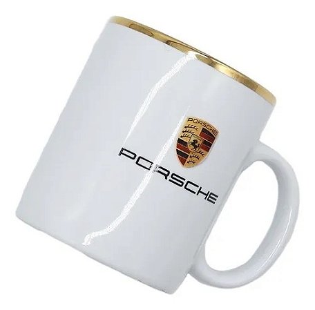 Caneca Café Mug Porsche Brasão Original Em Porcelana