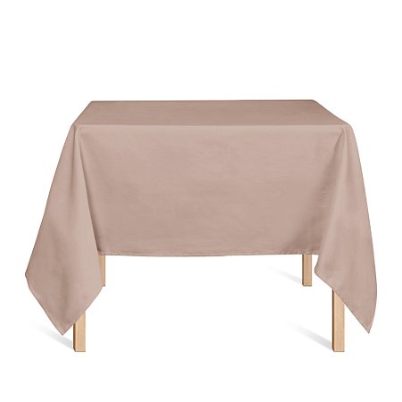 Toalha de Mesa Quadrada em Tecido Jacquard Dourado e Rosa Envelhecido Liso Tradicional