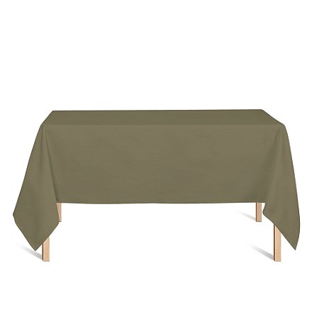 Toalha de Mesa Retangular em Tecido Jacquard Bege e Marrom Acinzentado Liso Tradicional
