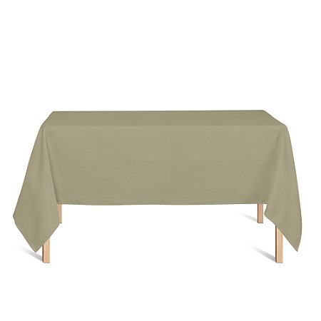Toalha de Mesa Retangular em Tecido Jacquard Bege Liso Tradicional