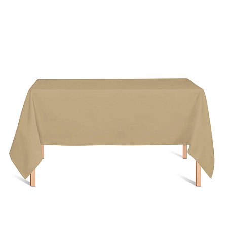 Toalha de Mesa Retangular em Tecido Jacquard Dourado e Rosa Envelhecido Liso Tradicional