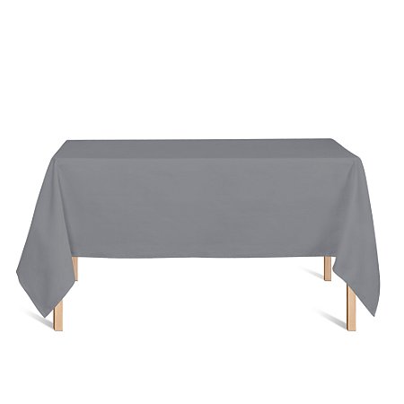 Toalha de Mesa Retangular em Tecido Jacquard Prata e Preto Liso Tradicional