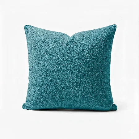 Capa para Almofada em Tecido Bouclê Belluno Splash (Azul)