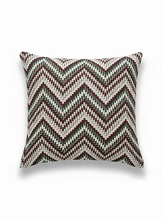 Capa para Almofada em Tecido Jacquard Lurex Natalino Chevron Estreito