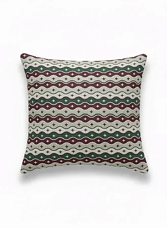 Capa para Almofada em Tecido Jacquard Lurex Natalino Estrelado