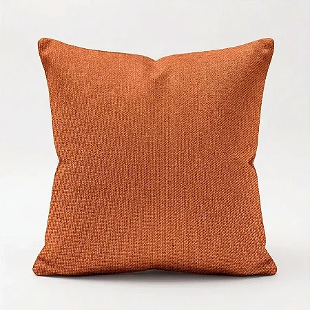 Capa para Almofada em Tecido Linho Lino Terracota