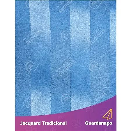 Guardanapo em Tecido Jacquard Azul Bebê Celeste Listrado Tradicional