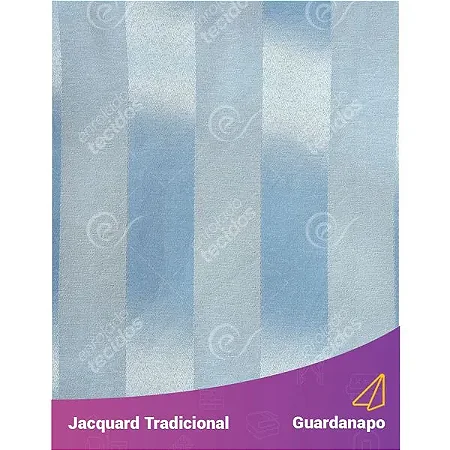 Guardanapo em Tecido Jacquard Azul Bebê Listrado Tradicional