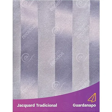 Guardanapo em Tecido Jacquard Cinza Listrado Tradicional