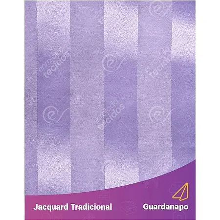 Guardanapo em Tecido Jacquard Lilás Listrado Tradicional
