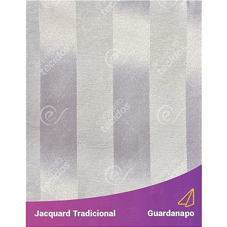 Guardanapo em Tecido Jacquard Prata Listrado Tradicional