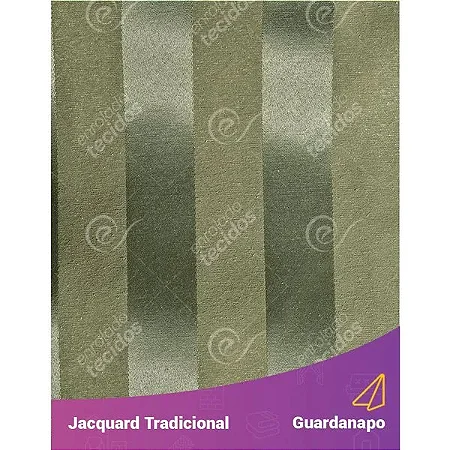 Guardanapo em Tecido Jacquard Verde Musgo Listrado Tradicional