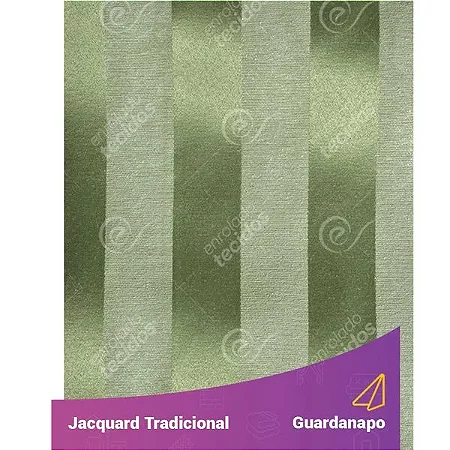 Guardanapo em Tecido Jacquard Verde Pistache Listrado Tradicional