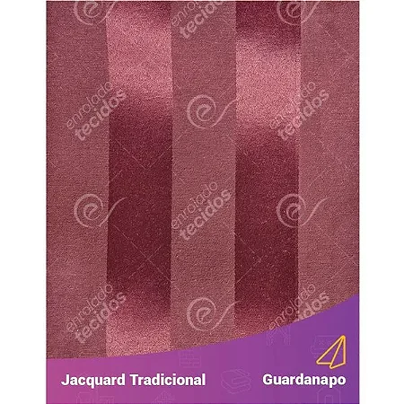 Guardanapo em Tecido Jacquard Vinho Marsala Listrado Tradicional