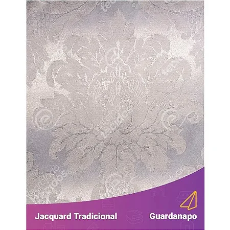 Guardanapo em Tecido Jacquard Prata Medalhão Tradicional